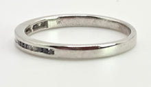 Load image into Gallery viewer, 6427: Vintage 9ct White Gold Black & White Natural Diamonds Stacker Ring