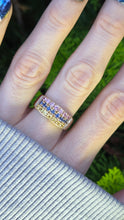 Load image into Gallery viewer, 2452 Vintage Statement 9ct Gold Topaz Diamonds Multi-Gem Cocktail Ring