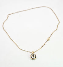 Load image into Gallery viewer, 2750: Vintage: 9ct Gold Necklace Sapphire Diamonds Art Deco Style Pendant