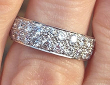 Load image into Gallery viewer, 2805- Platinum Natural Full Round Cut Diamonds (3ct) Full Eternity Ring- Quite Amazing