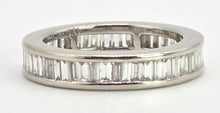 Load image into Gallery viewer, 2806: Vintage: Exceptional 18ct White Gold Channel Set Natural Baguette Diamonds (2.75ct) Ring