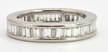 Load image into Gallery viewer, 2806: Vintage: Exceptional 18ct White Gold Channel Set Natural Baguette Diamonds (2.75ct) Ring