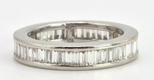 Load image into Gallery viewer, 2806: Vintage: Exceptional 18ct White Gold Channel Set Natural Baguette Diamonds (2.75ct) Ring