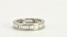Load image into Gallery viewer, 2806: Vintage: Exceptional 18ct White Gold Channel Set Natural Baguette Diamonds (2.75ct) Ring
