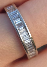 Load image into Gallery viewer, 2806: Vintage: Exceptional 18ct White Gold Channel Set Natural Baguette Diamonds (2.75ct) Ring