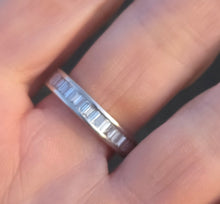 Load image into Gallery viewer, 2806: Vintage: Exceptional 18ct White Gold Channel Set Natural Baguette Diamonds (2.75ct) Ring