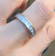 Load image into Gallery viewer, 2806: Vintage: Exceptional 18ct White Gold Channel Set Natural Baguette Diamonds (2.75ct) Ring