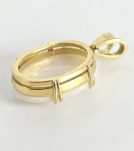 Load image into Gallery viewer, 2725; Vintage 18ct Gold Large Cabochon White Opal Pendant