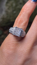Load image into Gallery viewer, 2804: Vintage 18ct Gold 74 Natural Diamonds (1.5ct() Signet Ring- Exquisite, Extraordinary