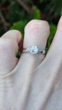 Load image into Gallery viewer, 0602: Vintage: 9ct White Gold 19 Natural Sparkling Diamonds Dress Ring