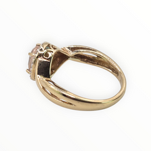 Load image into Gallery viewer, 2720: Vintage 9ct Gold Pink Morganite 22 Natural Sparkling Diamonds Dress Ring