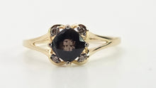 Load image into Gallery viewer, 2721: 14ct Gold Cognac Quartz Natural Chocolate Diamonds Ring