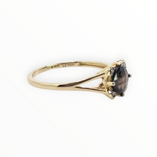 Load image into Gallery viewer, 2721: 14ct Gold Cognac Quartz Natural Chocolate Diamonds Ring