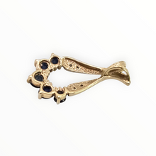 Load image into Gallery viewer, 2811 : Vintage 9ct Gold Sapphires Diamonds Pendant