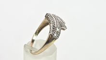 Load image into Gallery viewer, 2936 Vintage 9ct Gold Natural Sparkling Diamonds Bypass Ring