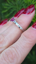 Load image into Gallery viewer, 6034 Vintage: Platinum Ruby & Brilliant Cut Diamonds Ring- Petite & Gorgeous