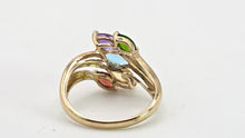 Load image into Gallery viewer, 2652: Vintage 9ct Gold Multi-Gem Abstract Dress Ring