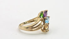 Load image into Gallery viewer, 2652: Vintage 9ct Gold Multi-Gem Abstract Dress Ring