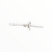 Load image into Gallery viewer, 2656: Vintage 9ct White Gold Necklace (40cm) & Diamonds Cross Pendant