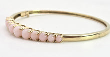 Load image into Gallery viewer, 2958: Vintage: 9ct Gold Eleven Pink Opals Bangle