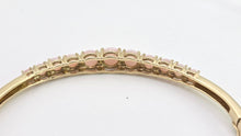 Load image into Gallery viewer, 2958: Vintage: 9ct Gold Eleven Pink Opals Bangle