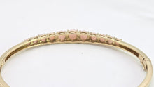 Load image into Gallery viewer, 2958: Vintage: 9ct Gold Eleven Pink Opals Bangle