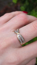 Load image into Gallery viewer, 2718: Vintage 9ct Gold 16 Natural Sparkling Diamonds Dress Ring
