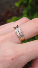 Load image into Gallery viewer, 2718: Vintage 9ct Gold 16 Natural Sparkling Diamonds Dress Ring