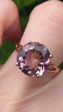 Load image into Gallery viewer, 1414: Vintage; 9ct Gold Round Cut Ametrine Cocktail Ring- exquisite