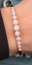 Load image into Gallery viewer, 2958: Vintage: 9ct Gold Eleven Pink Opals Bangle