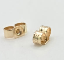 Load image into Gallery viewer, 2809: Vintage 9ct Gold Blue Sapphires Diamonds Drop Stud Earrings