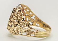 Load image into Gallery viewer, 2817: Vintage 9ct Gold Blue Sapphires Natural Diamonds Horseshoe Ring