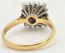 Load image into Gallery viewer, 2968- Vintage 18ct Gold Art Deco Style Garnets Diamonds Ring- From 1975
