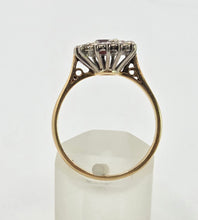 Load image into Gallery viewer, 2968- Vintage 18ct Gold Art Deco Style Garnets Diamonds Ring- From 1975