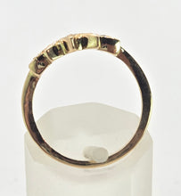 Load image into Gallery viewer, 2823: Vintage 9ct Gold Tiara Sapphire Diamonds Dress Ring