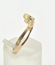 Load image into Gallery viewer, 2823: Vintage 9ct Gold Tiara Sapphire Diamonds Dress Ring