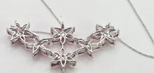 Load image into Gallery viewer, 2835 Vintage 18ct White Gold Padparadscha Sapphire Floral Necklace