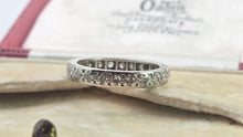Load image into Gallery viewer, 2946: Vintage 18ct White Gold Natural Diamonds (1.2ct) Full-Eternity Ring