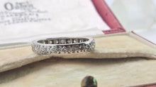 Load image into Gallery viewer, 2946: Vintage 18ct White Gold Natural Diamonds (1.2ct) Full-Eternity Ring