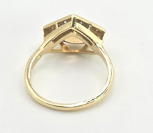 Load image into Gallery viewer, 2952: Vintage & Rare Hessonite Garnet Sparkling Natural Diamonds Statement Ring