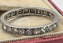 Load image into Gallery viewer, 2667: Vintage Platinum 24 Natural Sparkling Diamonds (1.3ct) Eternity Ring- Size S
