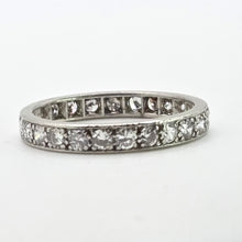 Load image into Gallery viewer, 2667: Vintage Platinum 24 Natural Sparkling Diamonds (1.3ct) Eternity Ring- Size S