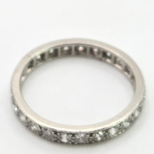 Load image into Gallery viewer, 2667: Vintage Platinum 24 Natural Sparkling Diamonds (1.3ct) Eternity Ring- Size S