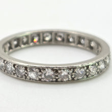 Load image into Gallery viewer, 2667: Vintage Platinum 24 Natural Sparkling Diamonds (1.3ct) Eternity Ring- Size S