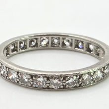 Load image into Gallery viewer, 2667: Vintage Platinum 24 Natural Sparkling Diamonds (1.3ct) Eternity Ring- Size S