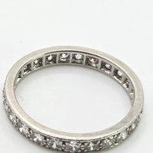 Load image into Gallery viewer, 2667: Vintage Platinum 24 Natural Sparkling Diamonds (1.3ct) Eternity Ring- Size S