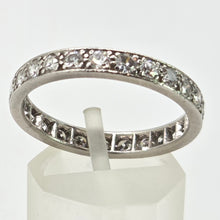 Load image into Gallery viewer, 2667: Vintage Platinum 24 Natural Sparkling Diamonds (1.3ct) Eternity Ring- Size S