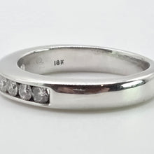 Load image into Gallery viewer, 2671: Vintage 18crt White Gold 7 Natural Round Full Cut Diamonds (0.5ct) Ring