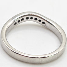 Load image into Gallery viewer, 2673: Vintage Platinum Natural Diamonds Wishbone Dress/Stacker Ring