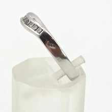 Load image into Gallery viewer, 2673: Vintage Platinum Natural Diamonds Wishbone Dress/Stacker Ring